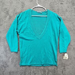 US Boys Non Stopwear Sweater Womens‎ Size Small Teal Low V-Neck